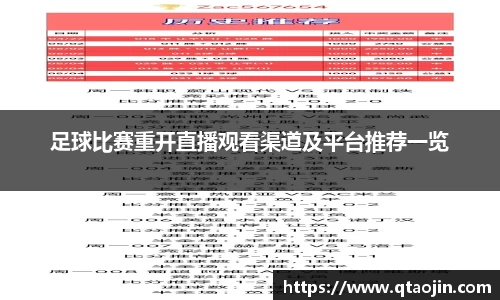 足球比赛重开直播观看渠道及平台推荐一览